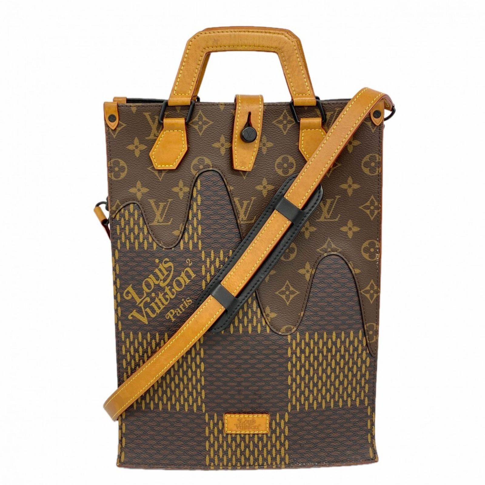 ルイ・ヴィトン(Louis Vuitton) ルイ・ヴィトン ハンドバッグ ダミエ・ジャイアント NIGO ミニトート N40355 2wayバッグメンズ