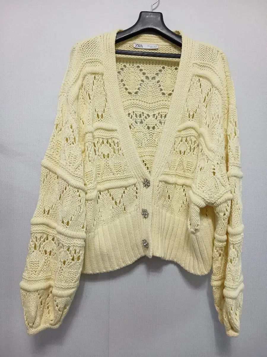 ZARA イェロー ニットカーディガン