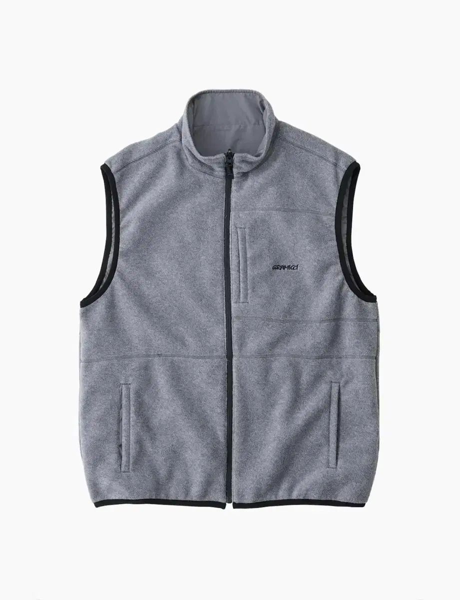 グラミチ サーマル リバーシブル フリース ベスト Heather Grey 出品