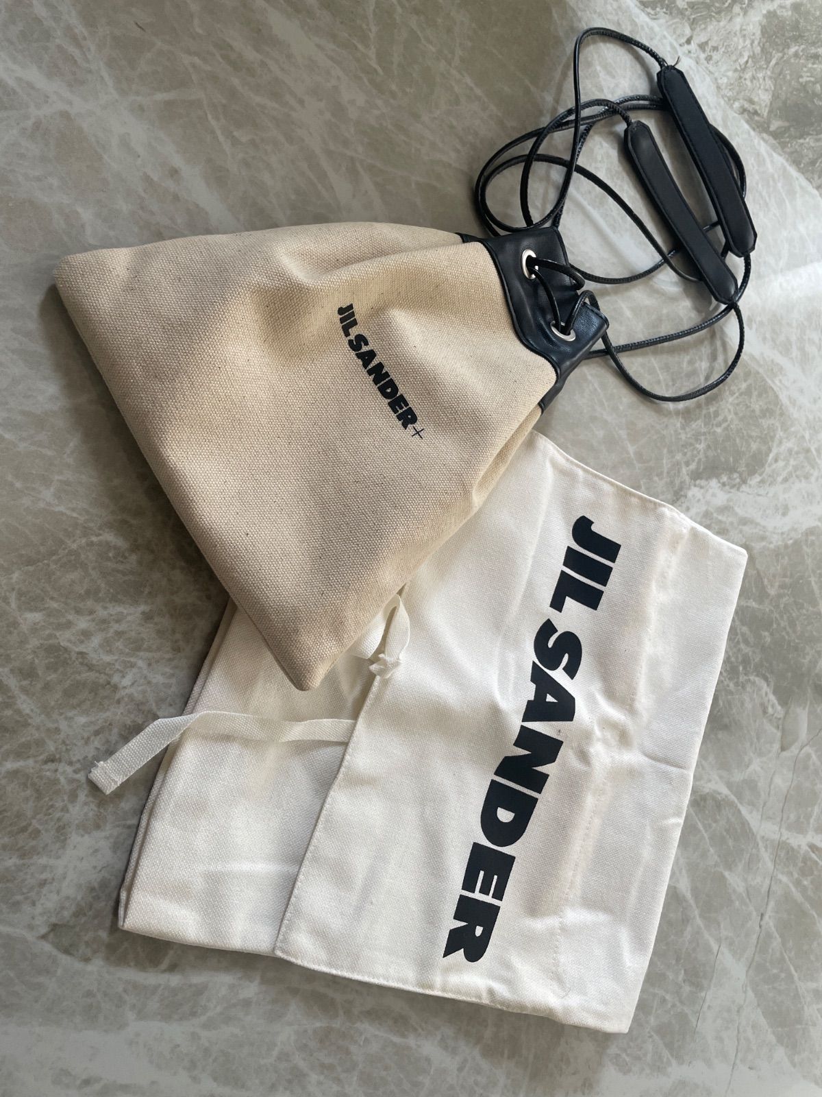 JIL SANDER+ 巾着 ショルダーバッグ　エクリュ