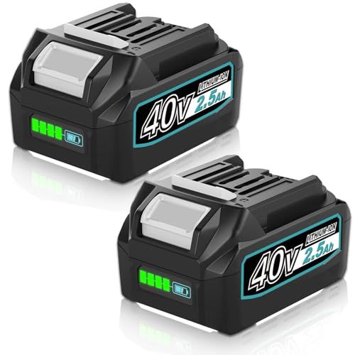 Boetpcr 互換 マキタ 40v バッテリー BL4025 2500mAh 2個付き ハイパワー マキタ 40Vmax バッテリー BL4040 BL4050 BL4080に互換可能 LEDランプ残量表示 大型基板搭載 多数保護 高耐久性 40d7efe3