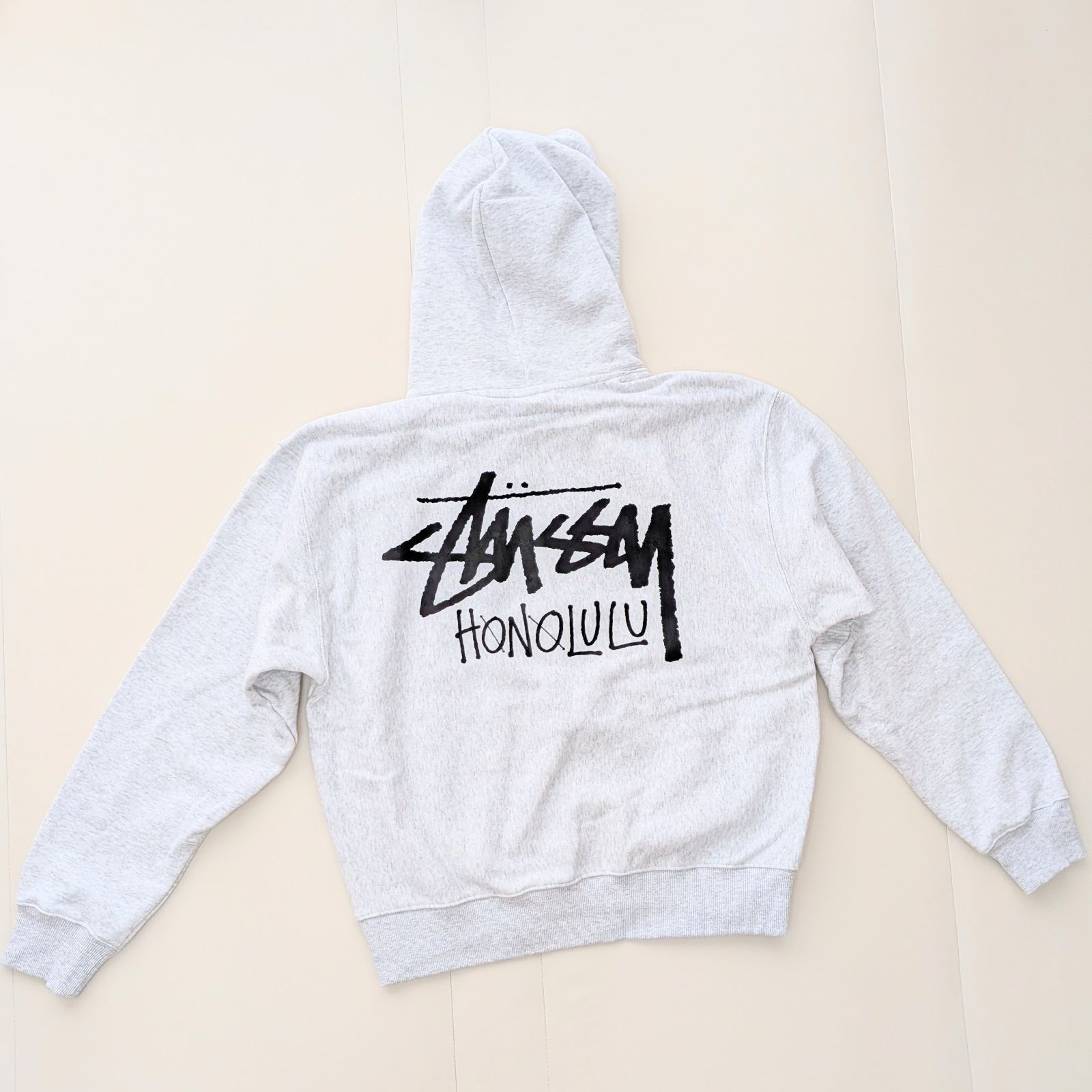 STUSSY ホノルル限定 フーディー アッシュヘザー L