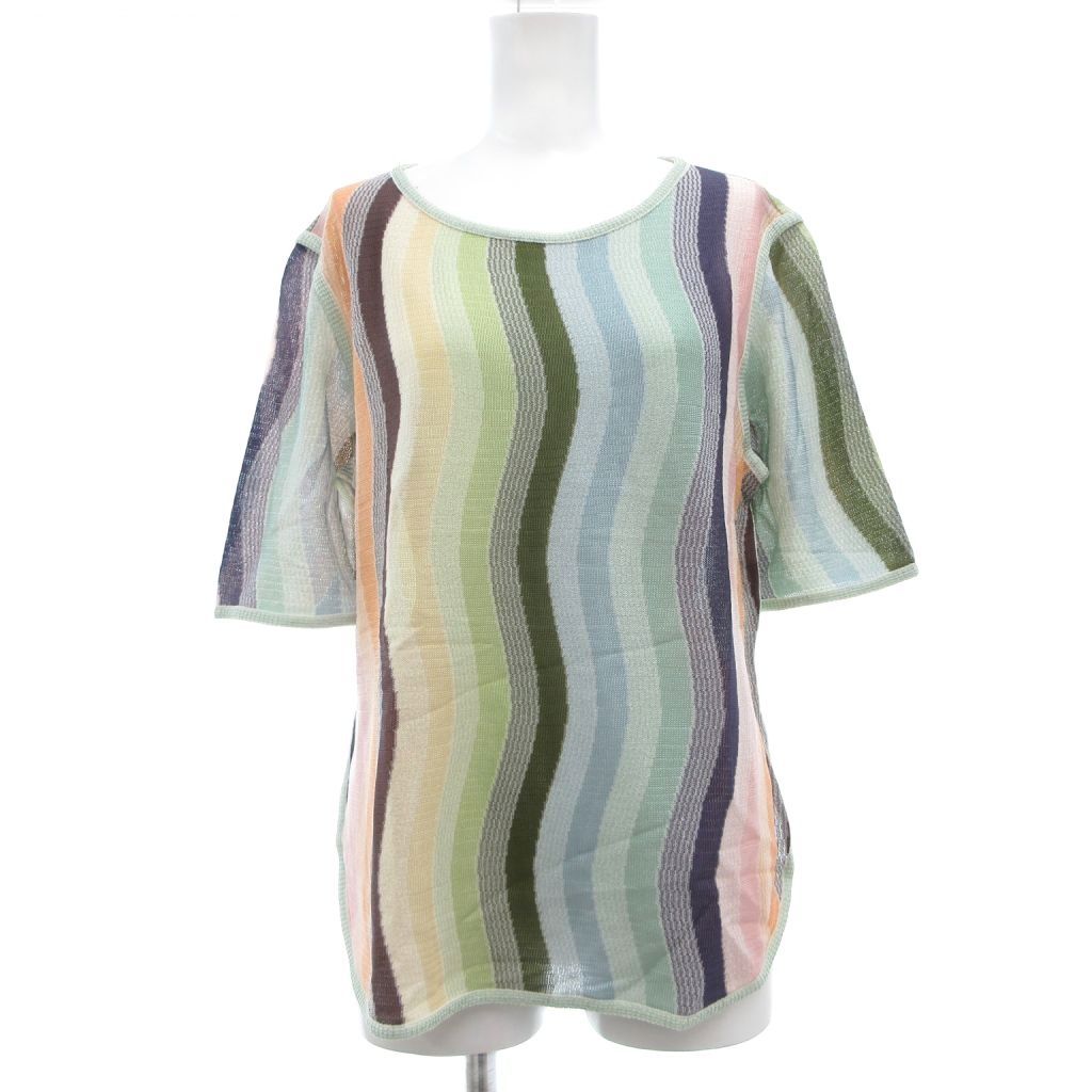 ミッソーニ　半袖ニット ミッソーニ MISSONI 美品 ニット セーター 半袖 SS 42 マルチカラー
