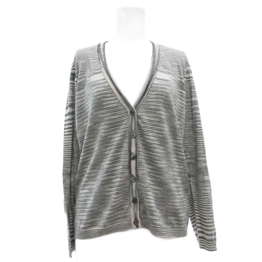 ミッソーニ MISSONI 美品 カーディガン カシミヤ 絹 シルク混 白