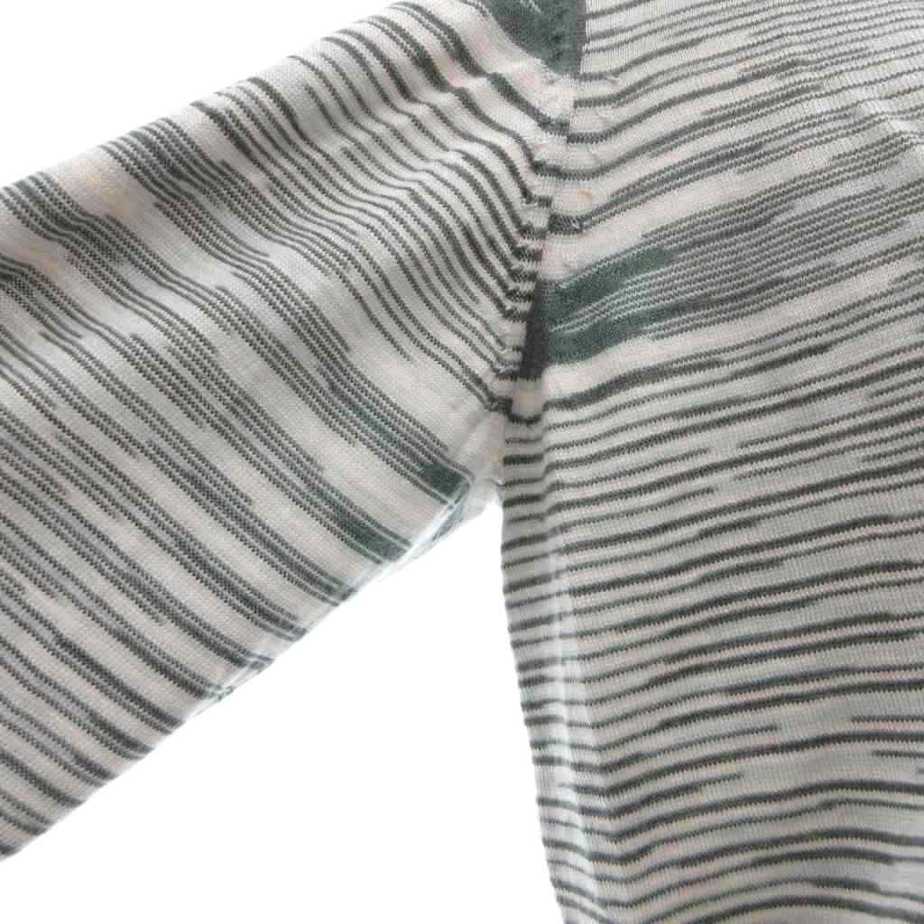 美品 ミッソーニ MISSONI カーディガン カシミヤ シルク 総柄 トップス レディース イタリア製 40(M相当) ブラック/ホワイト ミッソーニ MISSONI 美品 カーディガン カシミヤ 絹 シルク混 白