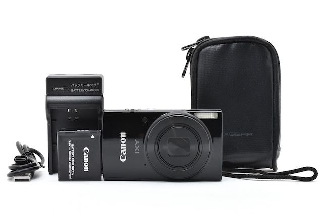 美品＞ Canon デジタルカメラ IXY 190 ブラック 光学10倍ズーム