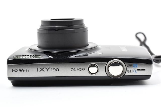 美品＞ Canon デジタルカメラ IXY 190 ブラック 光学10倍ズーム