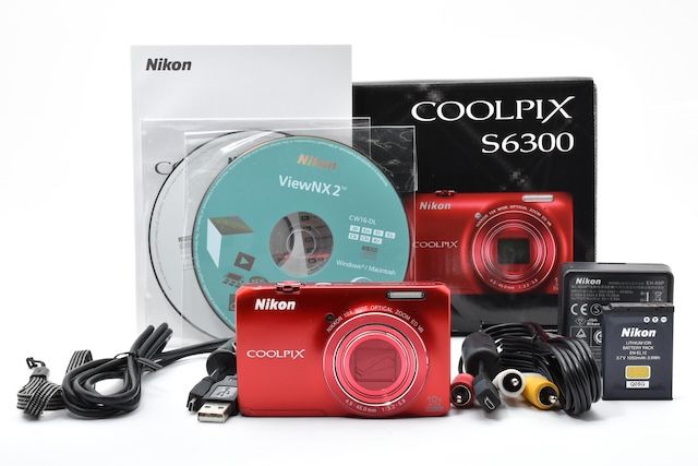 ＜並品＞ Nikon COOLPIX (クールピクス) S6300 アーバンレッド デジタルカメラ