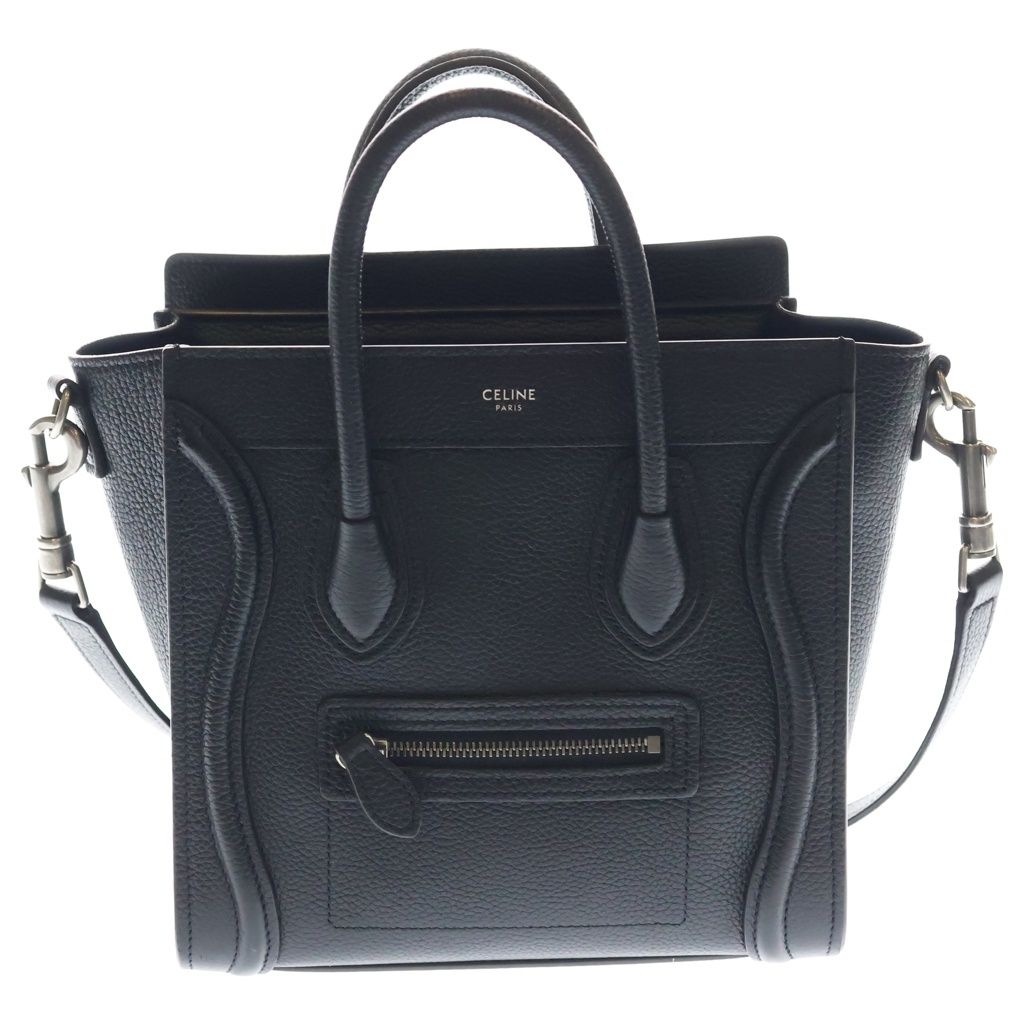 CELINE (セリーヌ) ラゲージナノレザーショッパーバッグ ブラック