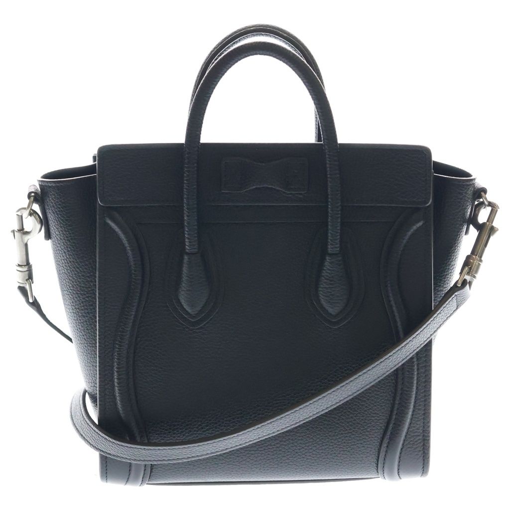 CELINE (セリーヌ) ラゲージナノレザーショッパーバッグ ブラック