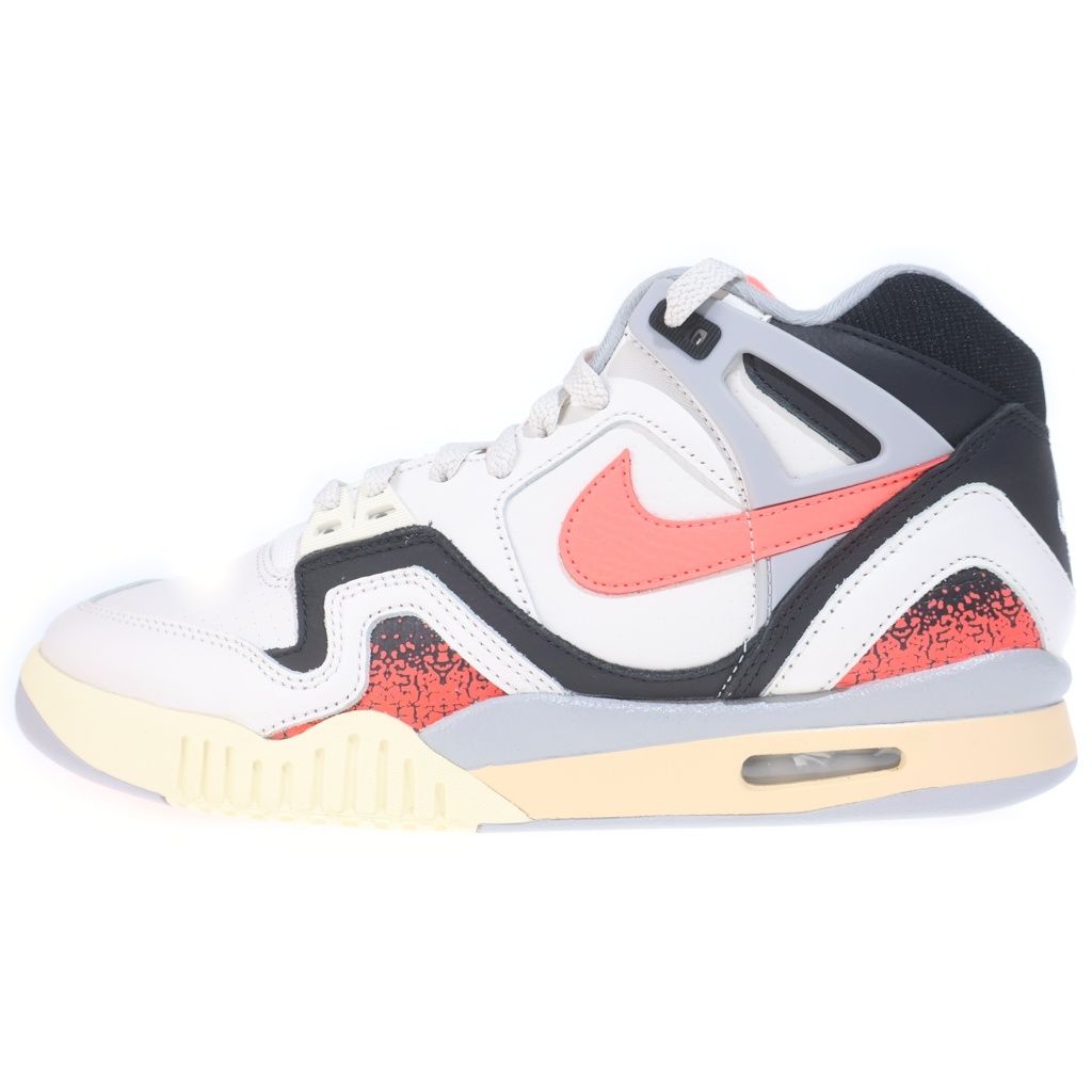 NIKE (ナイキ) AIR TECH CHALLENGE II QS Hot Lava エアテックチャレンジ ホットラバ ミドルカットスニーカーシューズ ホワイト/レッド US9/27cm FZ9033-001