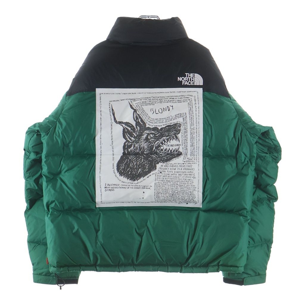 SUPREME (シュプリーム) 24AW ×THE NORTH FACE Raymond Pettibon Nuptse Jacket レイモンド ペティボン ヌプシ ダウンジャケット グリーン/ブラック ND524021