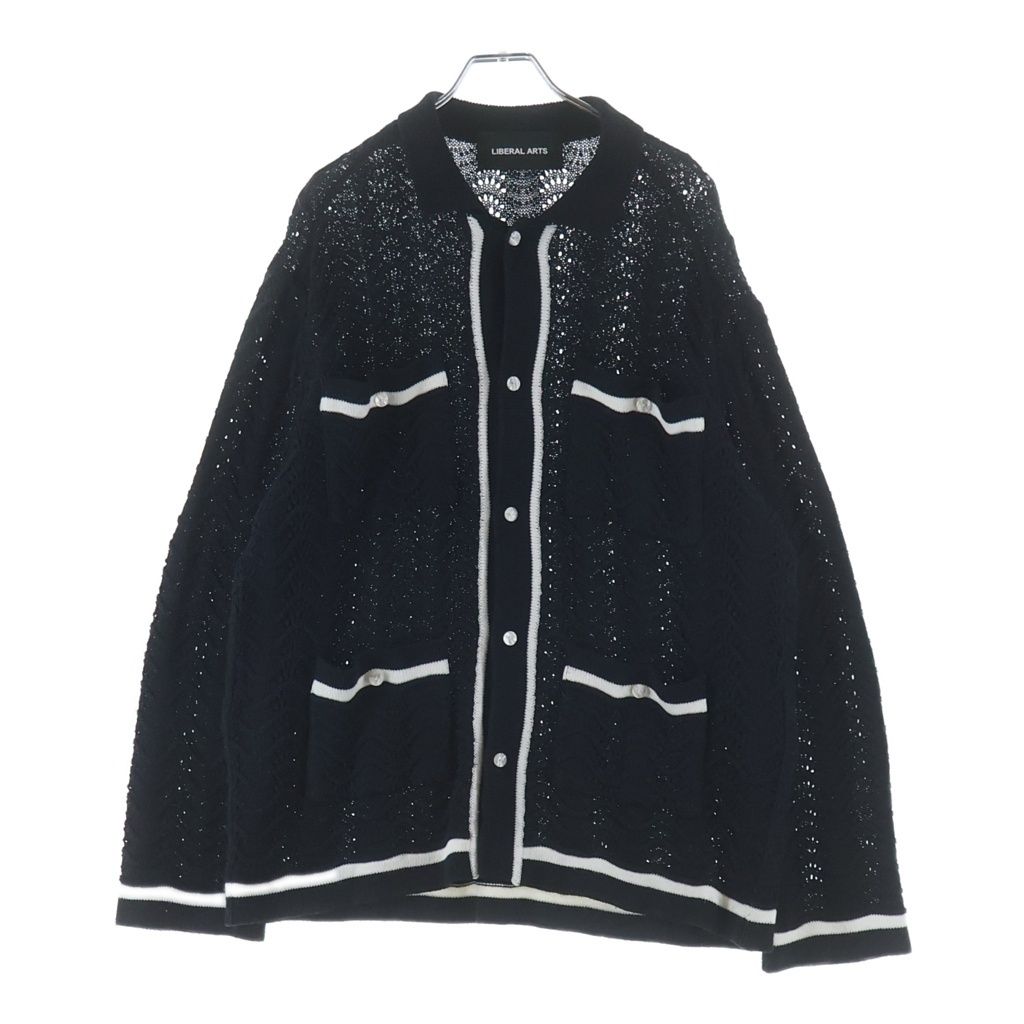 NO BRAND (ノーブランド) LIBERAL ARTS(リベラルアーツ) Knit Shirt Cardigan ニットシャツ カーディガン ブラック