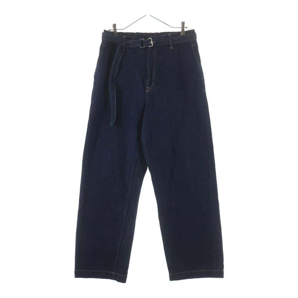 YOKO SAKAMOTO (ヨーコサカモト) BELTED TROUSERS ベルト付き マルチポケット ジップアップ デニムパンツ インディゴ YS-25AW-44