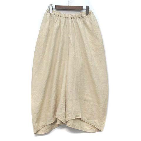 スズキ タカユキ suzuki takayuki dhoti リネン ドレープ ワイド イージーパンツ 0 ベージュ S212-20