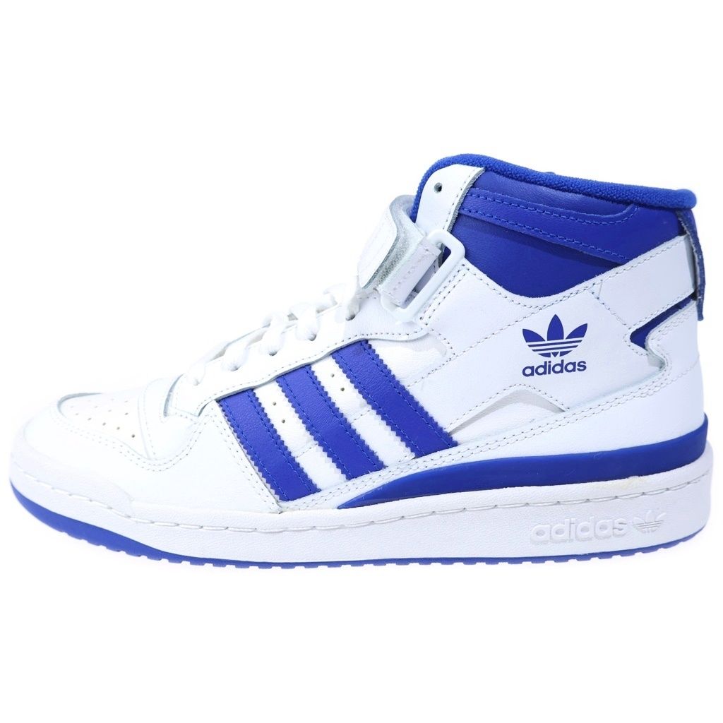 adidas (アディダス) FORUM MID フォーラム ホワイト/ブルー ミッドカットスニーカー US9/27cm FY4976