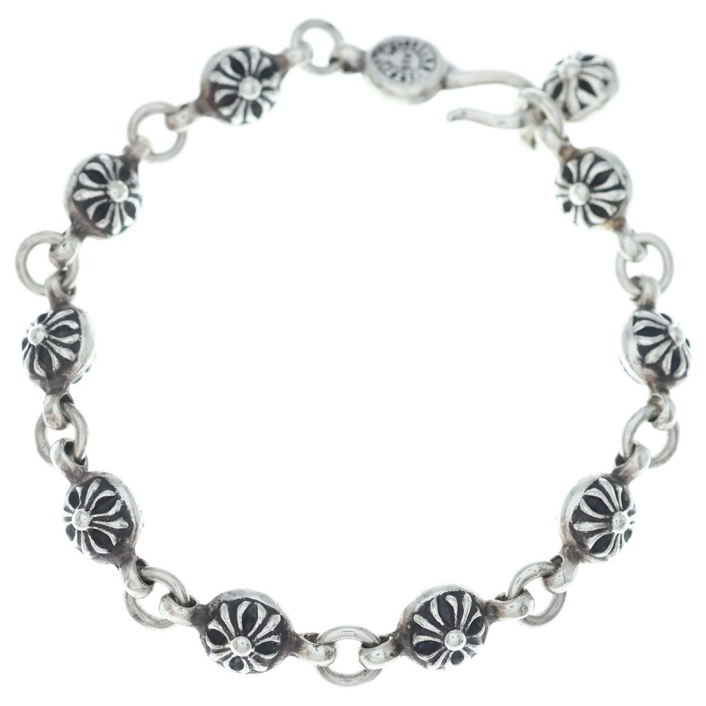 CHROME HEARTS (クロムハーツ) NO1 BALL #1クロスボールブレスレット シルバー BCA172