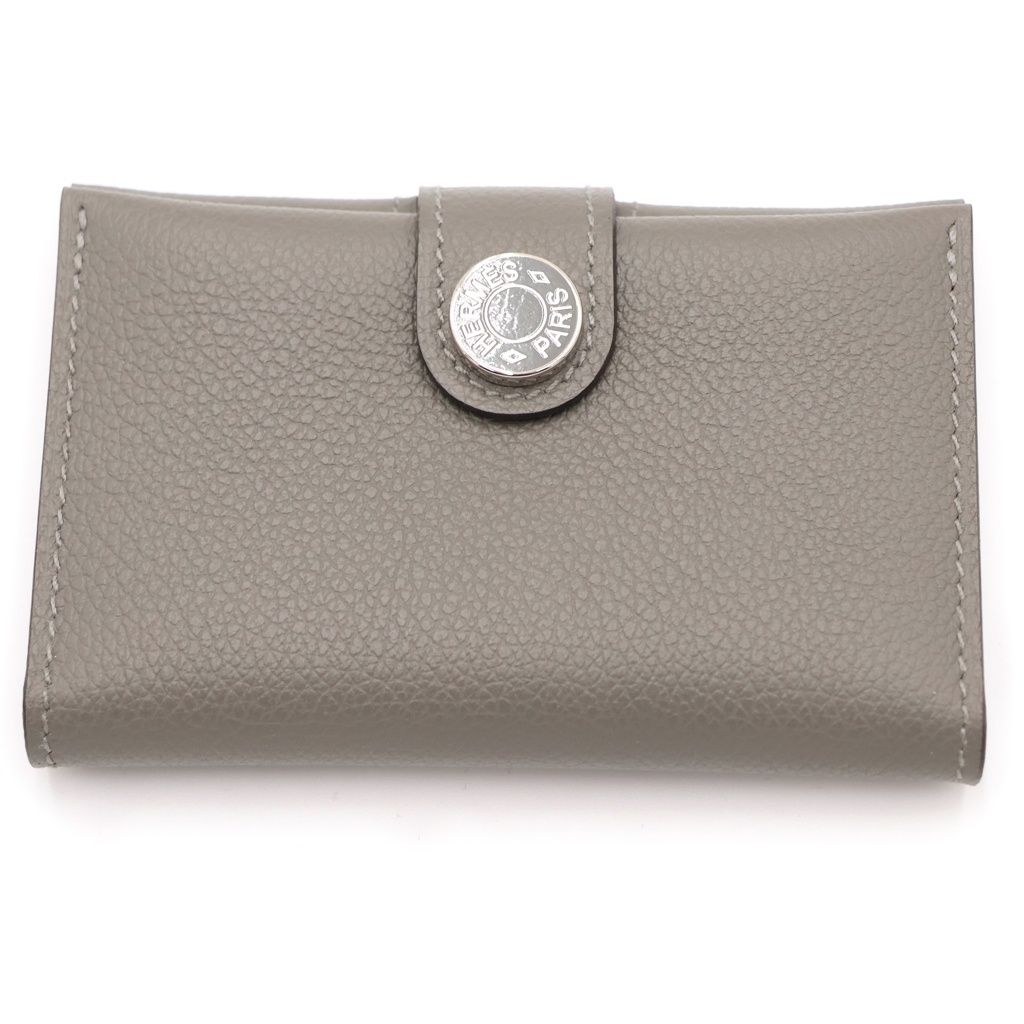 HERMES (エルメス) RMS カードケース 小物入れ グレー エバーカラー グリメイヤー シルバー金具 B刻印