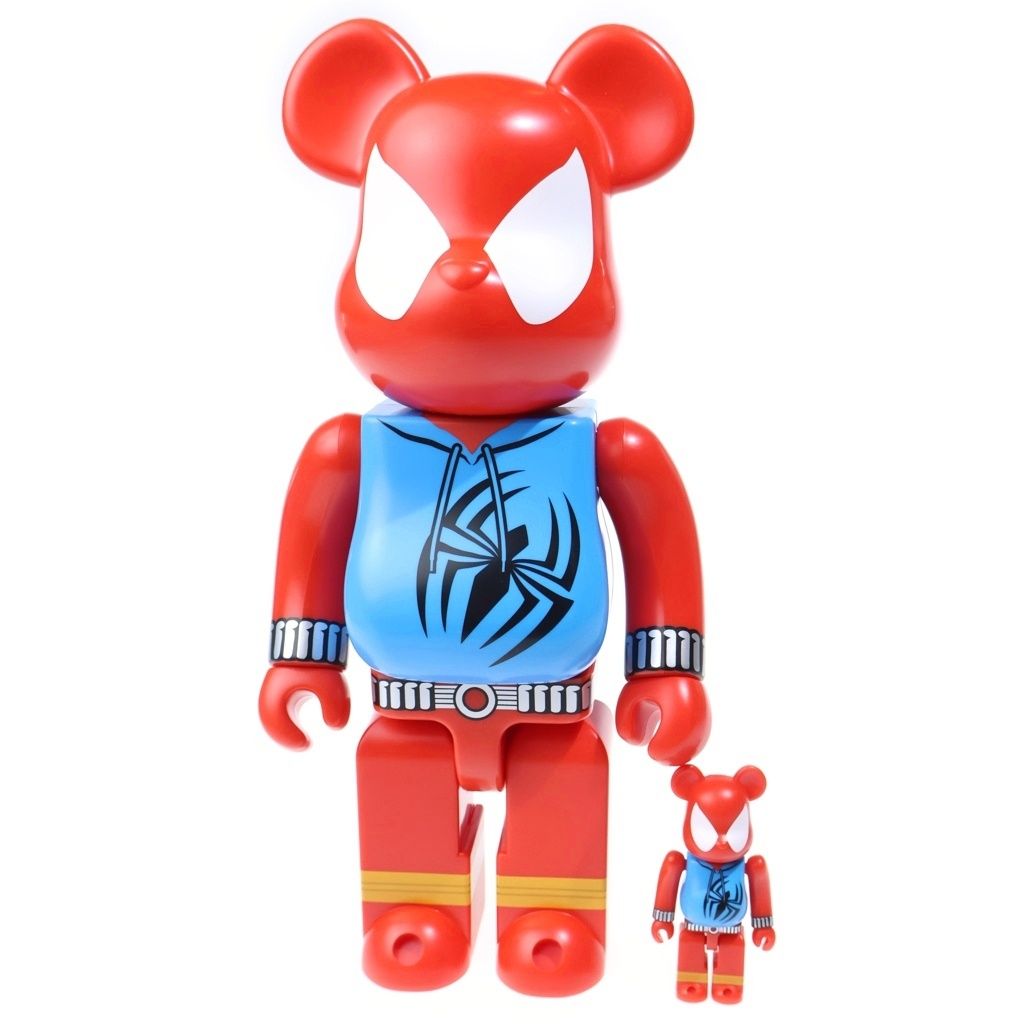 MEDICOM TOY (メディコムトイ) BE@RBRICK SCARLET SPIDER ベアブリック スカーレット スパイダー 100% & 400% レッドブルー