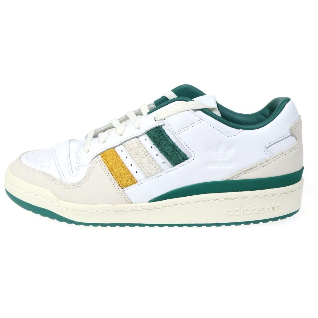 adidas (アディダス) ×END FORUM LOW フォーラムローエンド ローカットスニーカー シューズ ホワイト/グリーン US11.5/29.5cm HR1527
