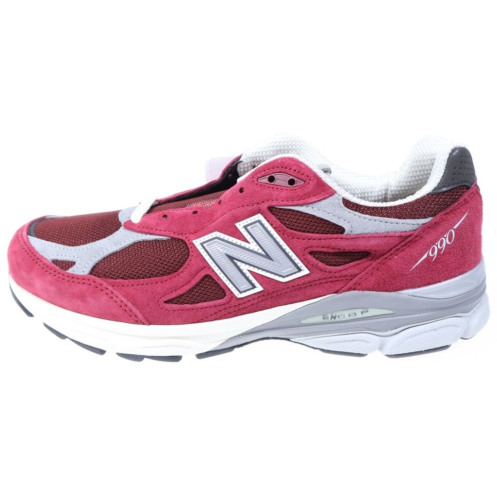 New Balance (ニューバランス) M990TF03 スウェード ローカットスニーカー レッド US10.5/28.5cm