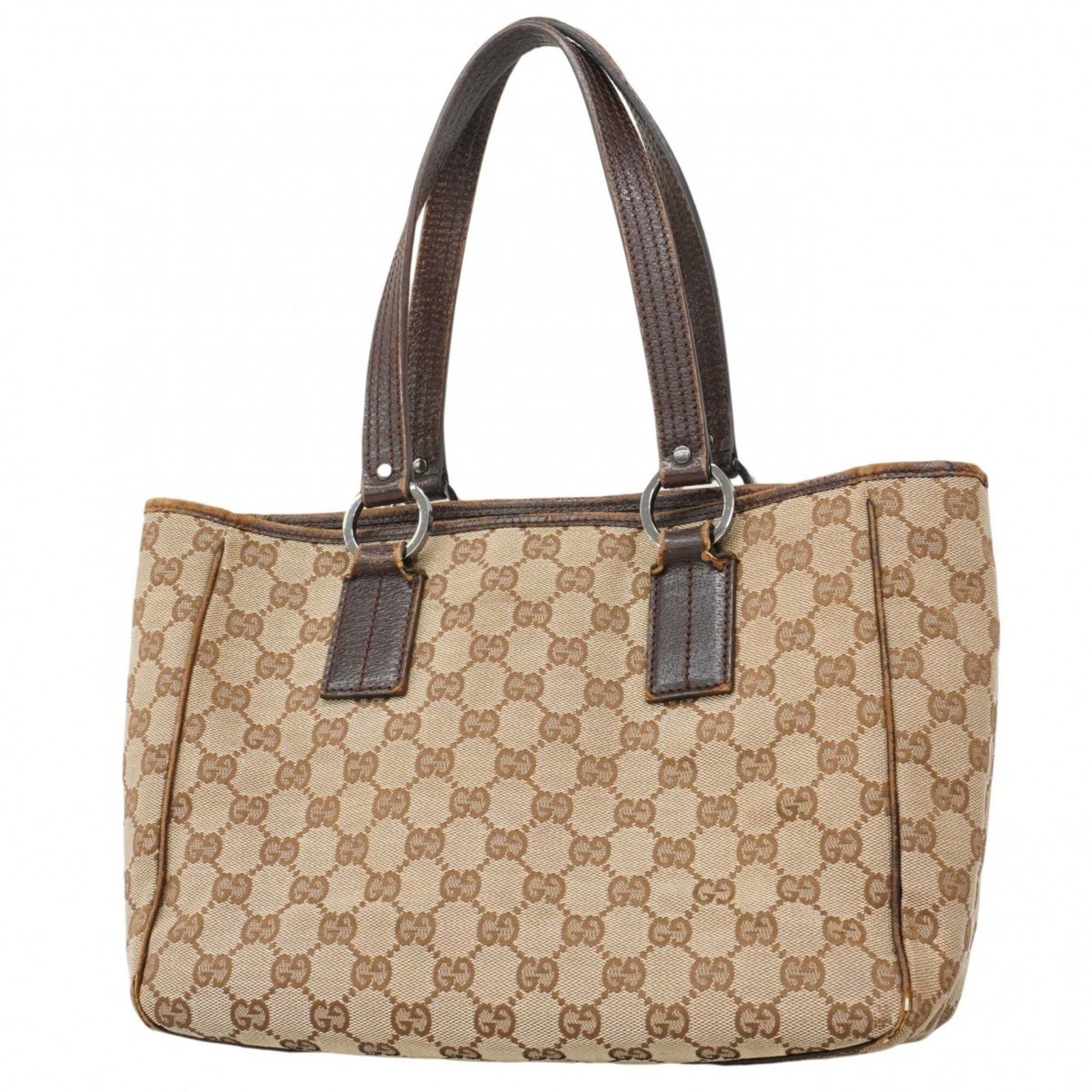グッチ(Gucci) グッチ ハンドバッグ GGキャンバス 113019 キャンバス ベージュ ブラウン レディース