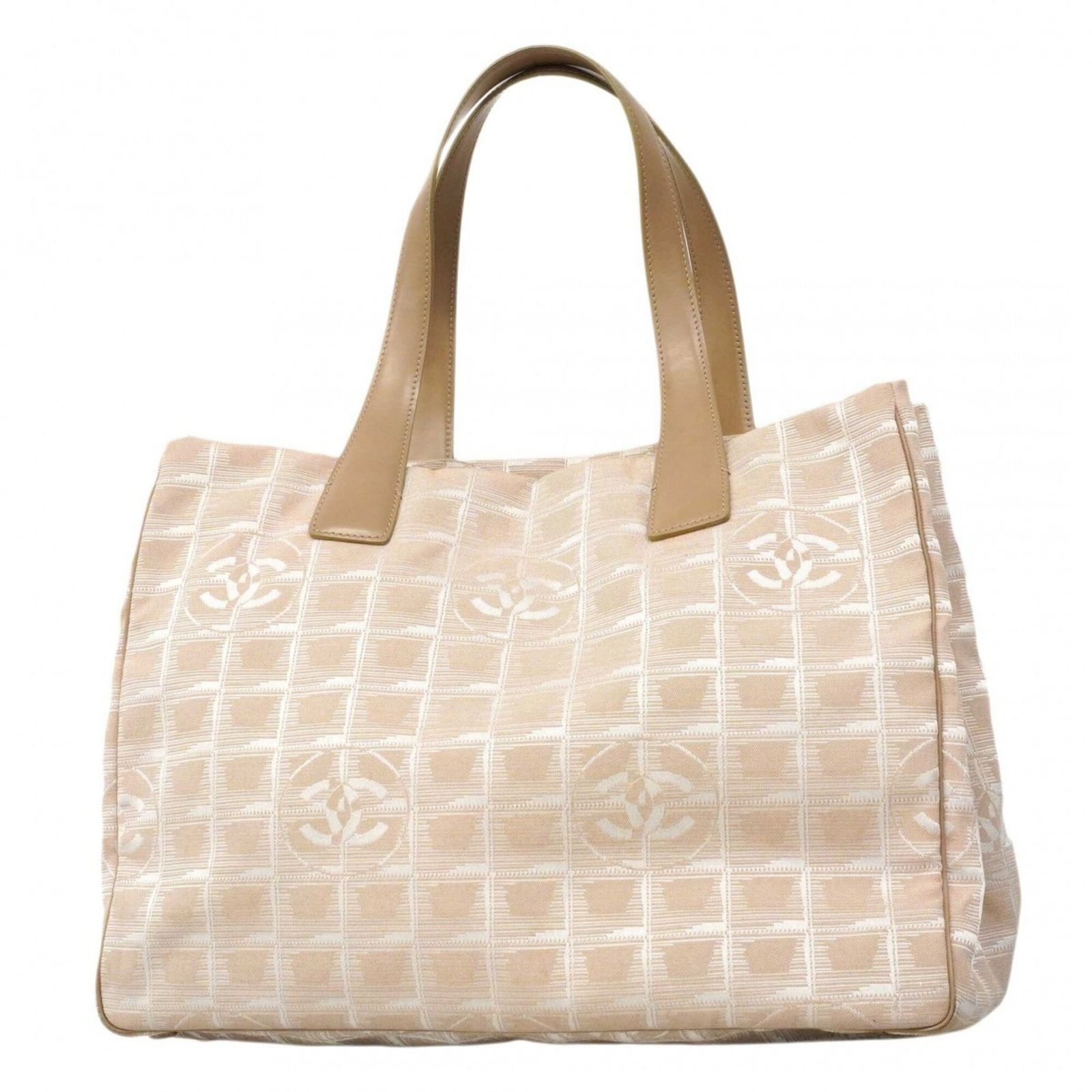 シャネル(Chanel) シャネル トートバッグ ニュートラベル ナイロン ベージュ レディース