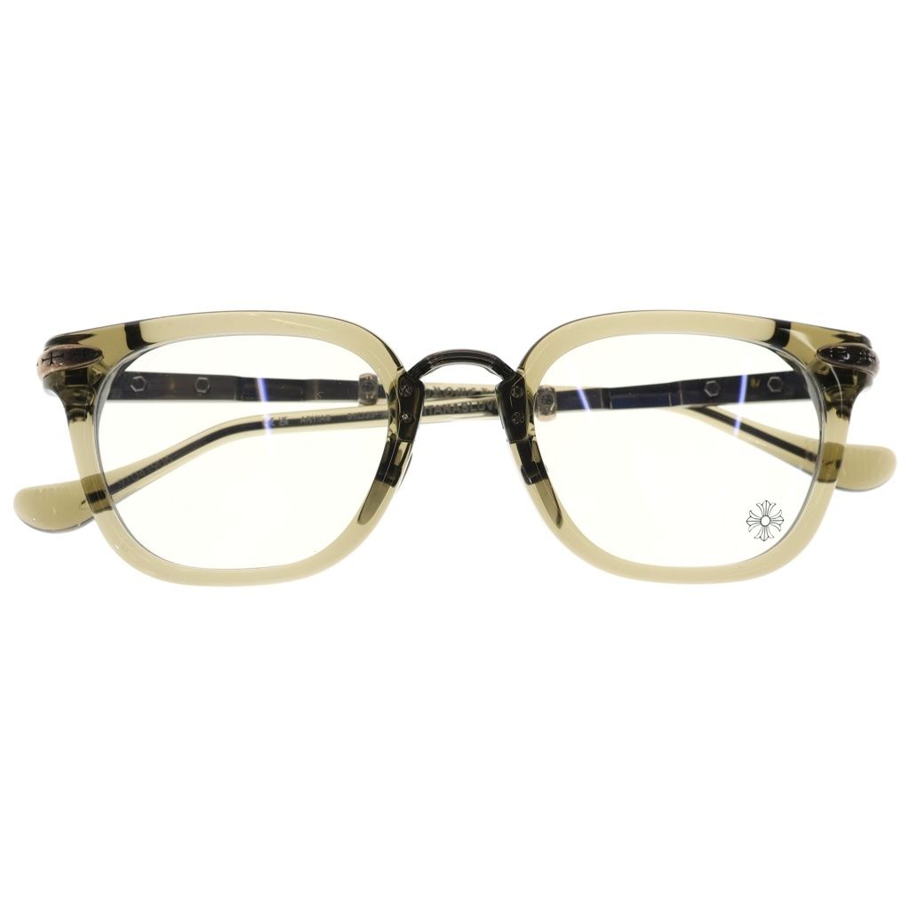 CHROME HEARTS (クロムハーツ) TITANASLUVR メタルテンプルウエリントン眼鏡 クリア