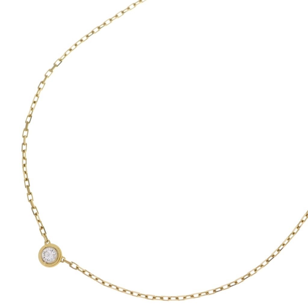 Cartier (カルティエ) ダムール SM 1Pダイヤ ネックレス ペンダント チェーン ゴールド 750YG 3g