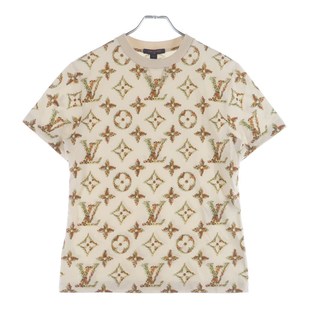 LOUIS VUITTON (ルイヴィトン) 24SS フローラル モノグラム 総柄プリント Tシャツ カットソー アイボリー RW241WW GQD FQTS23