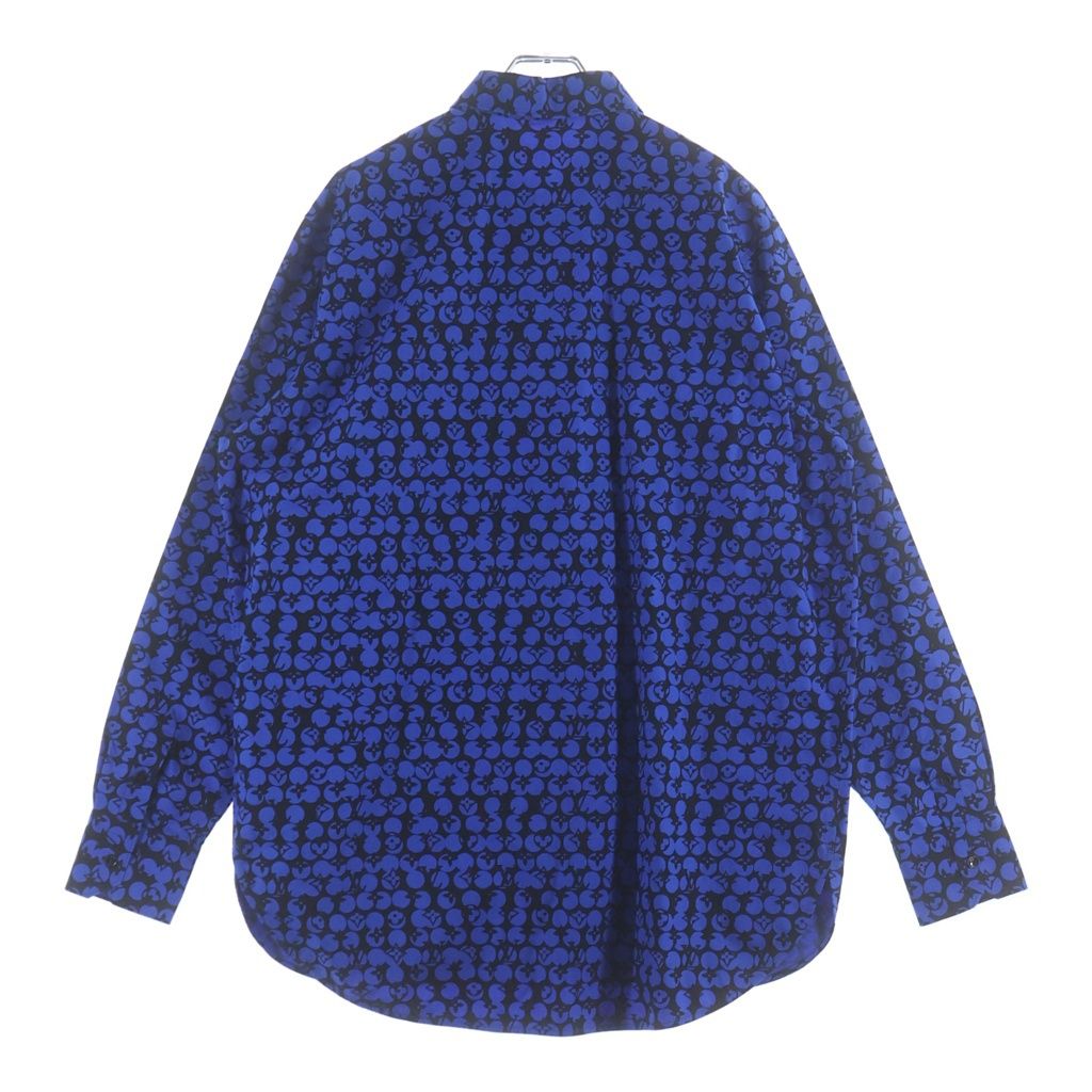 LOUIS VUITTON ルイヴィトン 19AW パーフォレーテッド モノグラムパターン DNA レギュラーカラー 長袖シャツ ブルー RM192M ORS HHS20W LOUIS VUITTON (ルイヴィトン) 19AW パーフォレーテッド モノグラム