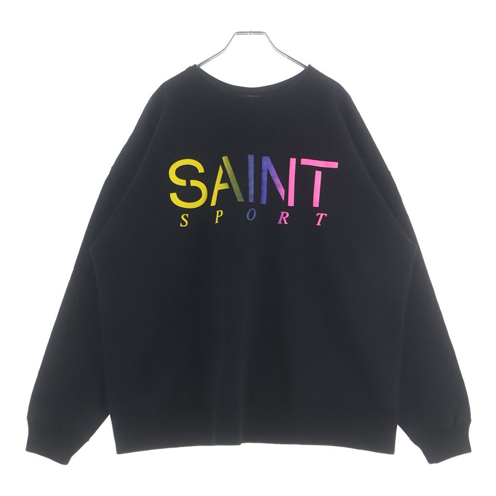 SAINT MICHAEL (セントマイケル) 25AW CRW NECK SWET クルーネックスウェットトレーナー ブラック SM-HR1-0000-044
