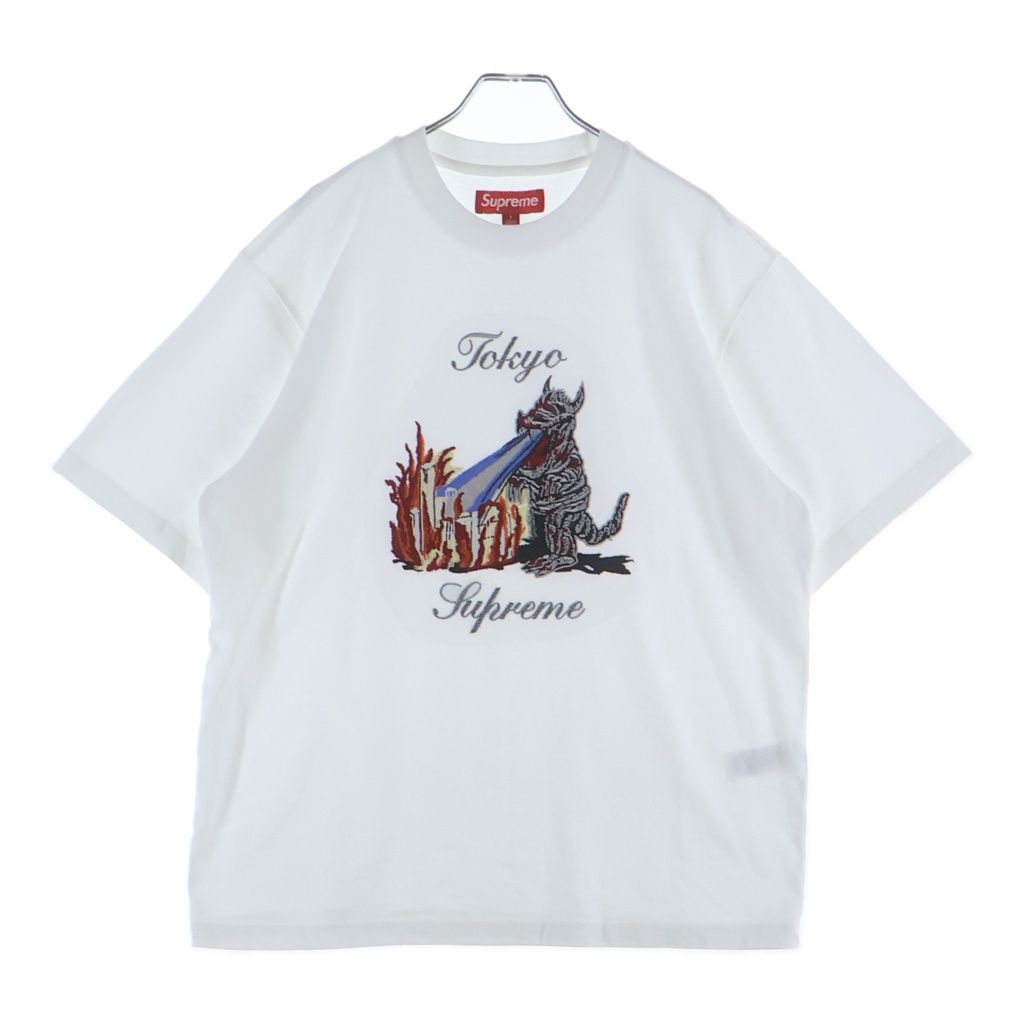 SUPREME (シュプリーム) 26SS Monster SS Top モンスターロゴ刺繍 クルーネック 半袖Tシャツ カットソー ホワイト