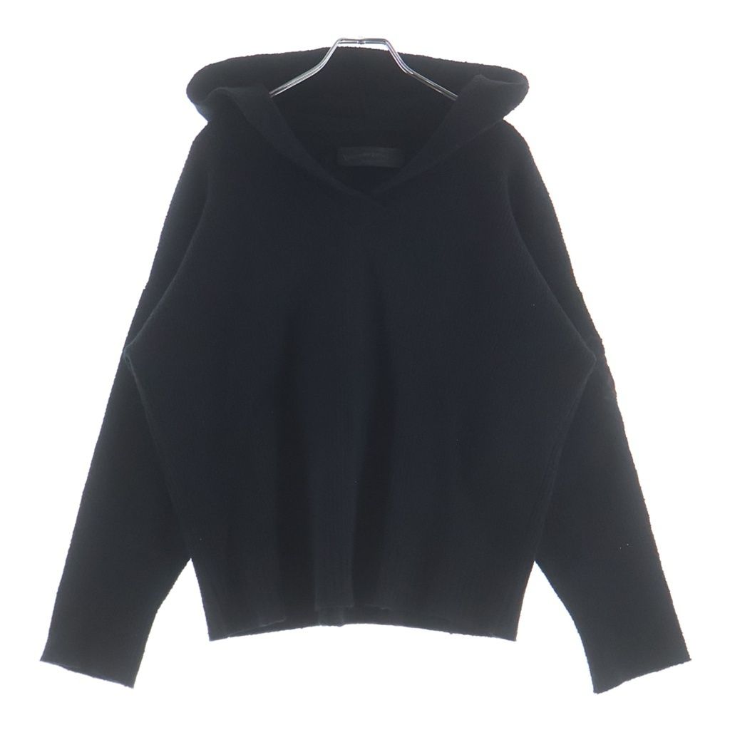 CHROME HEARTS (クロムハーツ) XSMSML ハラコクロスパッチ コットンナイロンニット プルオーバーパーカー ブラック