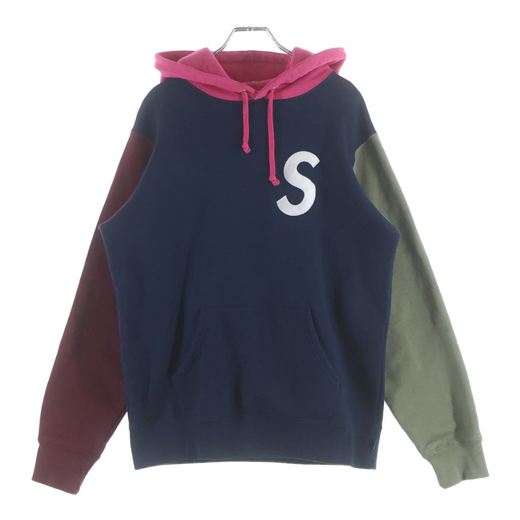 SUPREME (シュプリーム) 19SS S Logo Colorblocked Hooded Sweatshirt Sロゴ カラーブロック フーデッド スウェットシャツ プルオーバーパーカー マルチ