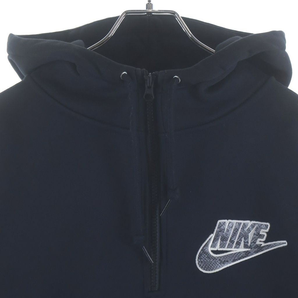 SUPREME (シュプリーム) 21SS ×NIKE Half Zip Hooded Sweatshirt SUPREME ブラック ハーフジップ スウェットパーカー