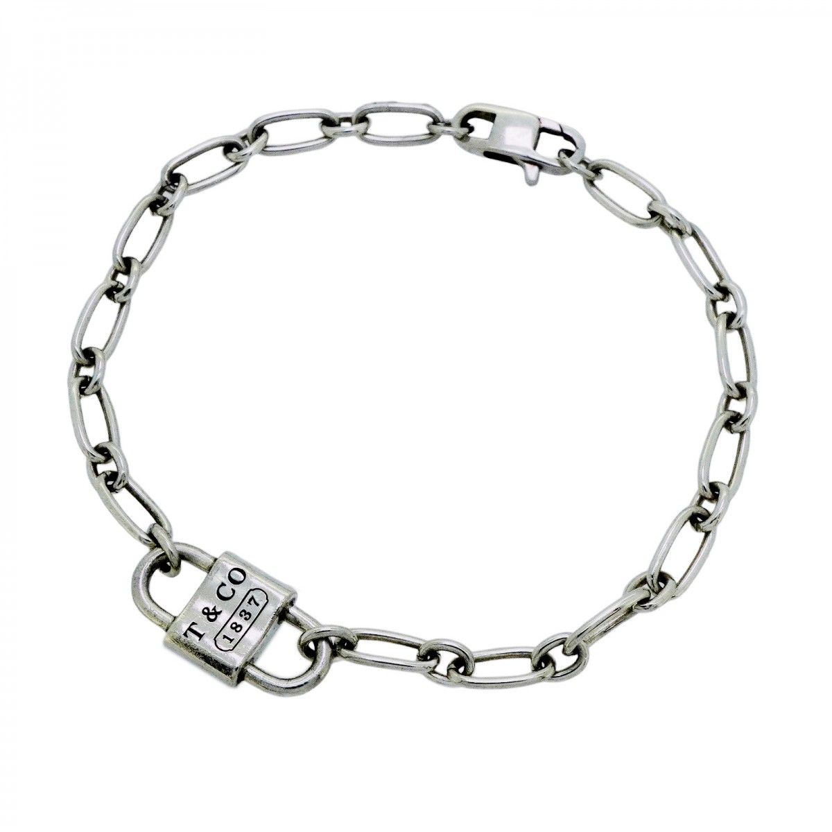 【6jdb0848-k】ティファニー ブレスレット ダブルロック シルバー925【中古】レディース