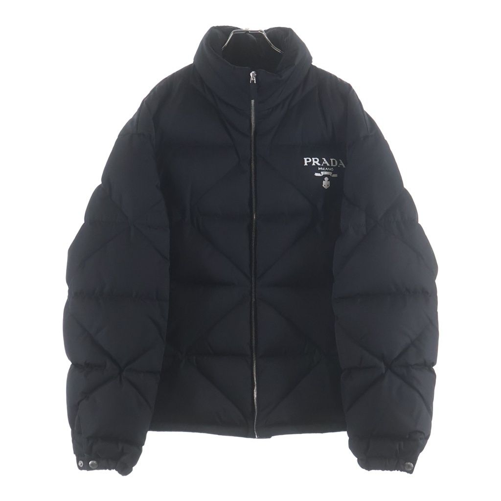 PRADA (プラダ) Re-Nylon リナイロンロゴプリントダウンジャケット ブラック SGB803 S202 1WQ8