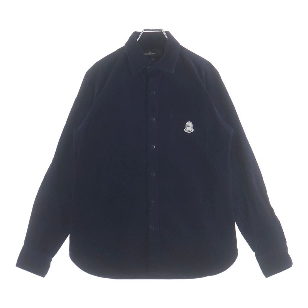 A BATHING APE (アベイシングエイプ) Corduroy LS Shirt コーデュロイ 長袖シャツ ネイビー 007SHF801002X