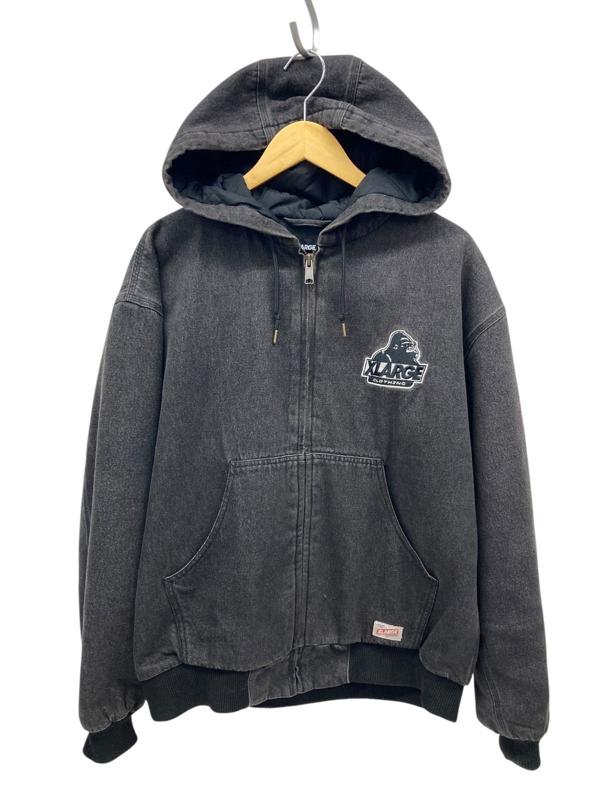 X-LARGE (エクストララージ) OLD OG HOODED WORK JCKET フーデッド ワークジャケット パーカー 101231021001 L ブラックデニム メンズ/028