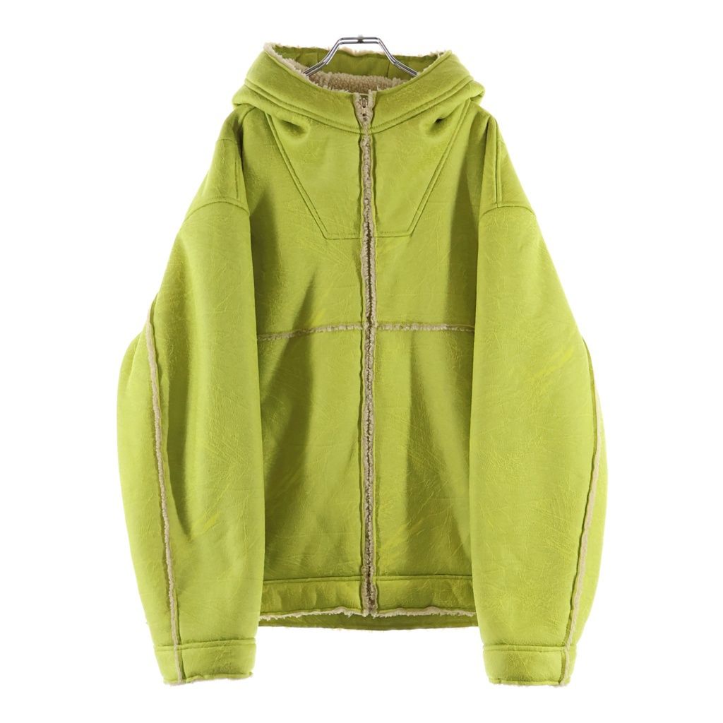 SUPREME (シュプリーム) 23SS Faux Shearling Hooded Jacket フォアシアリング ジップアップ フーディ ジャケット イエロー