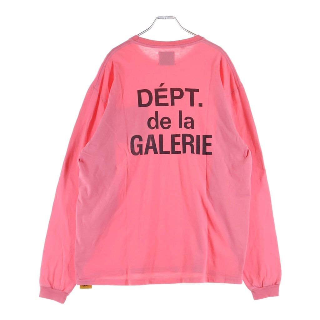 GALLERY DEPT. (ギャラリーデプト) Le Bar Shop LS Tee ポケットロゴ プリント クルーネックロングスリーブ長袖Tシャツ ピンク