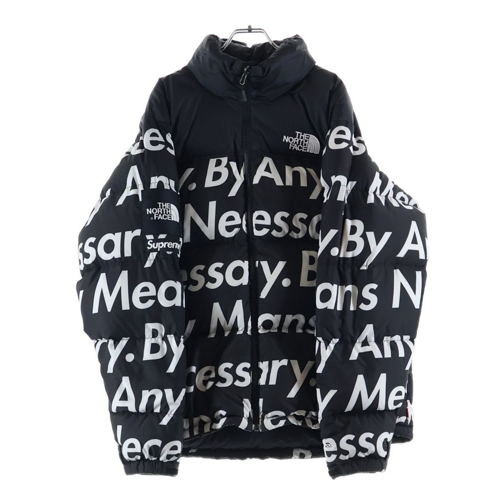 SUPREME (シュプリーム) 15AW ×THE NORTH FACE Nuptse Jacket By Any Means Necessary ザノースフェイス エニー ミーンズ ヌプシダウンジャケット ブラック