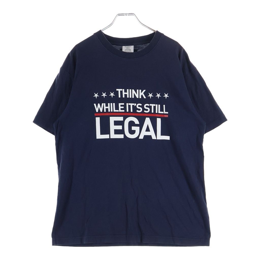 VETEMENTS (ヴェトモン) 21AW Human Rights T-Shirt 半袖カットソー スター刺繍 ネイビー UA52TR200N