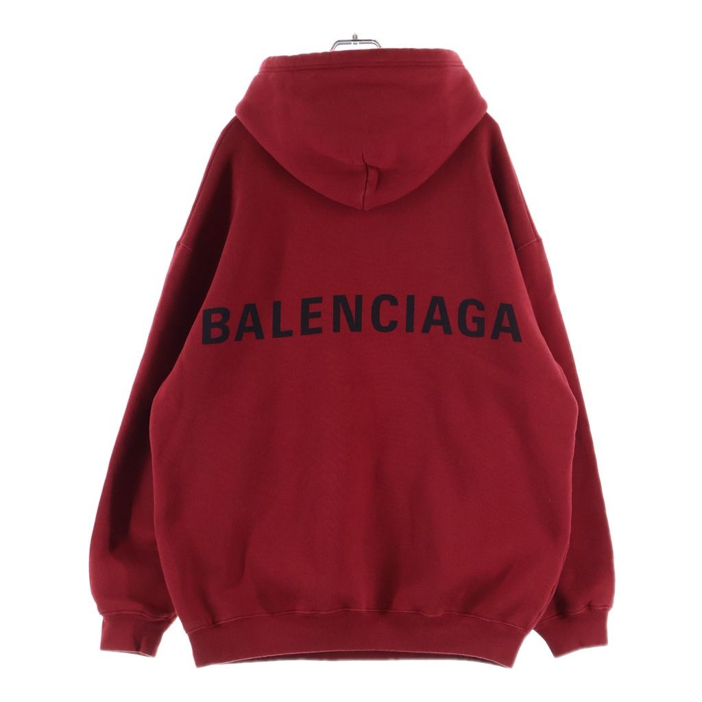 BALENCIAGA (バレンシアガ) 19SS Logo Pullover hoodie 556143 TDV04 バックロゴ プルオーバーフーディ スウェット レッド