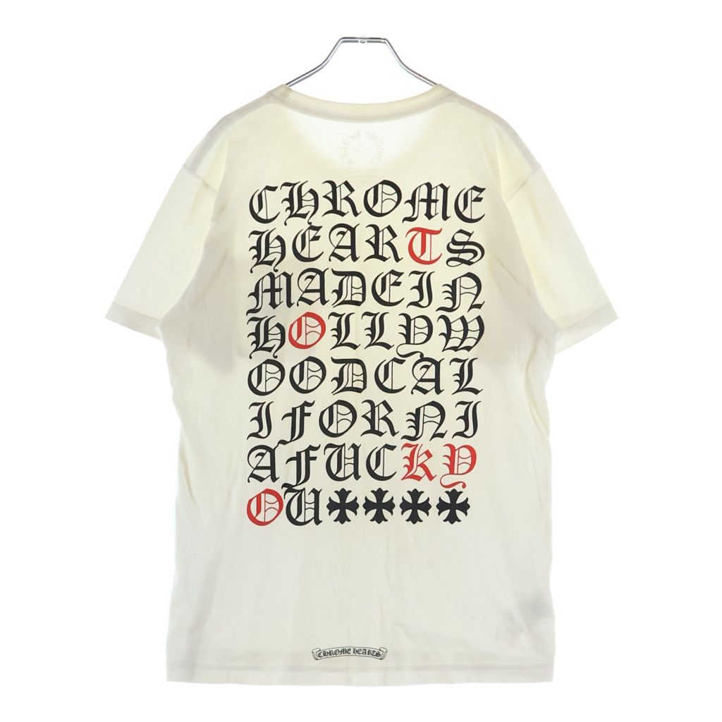 CHROME HEARTS (クロムハーツ) Made In Hollywood T-shirt メイド イ ンハリウッド 両面プリントクルーネック半袖Tシャツカットソー ホワイト