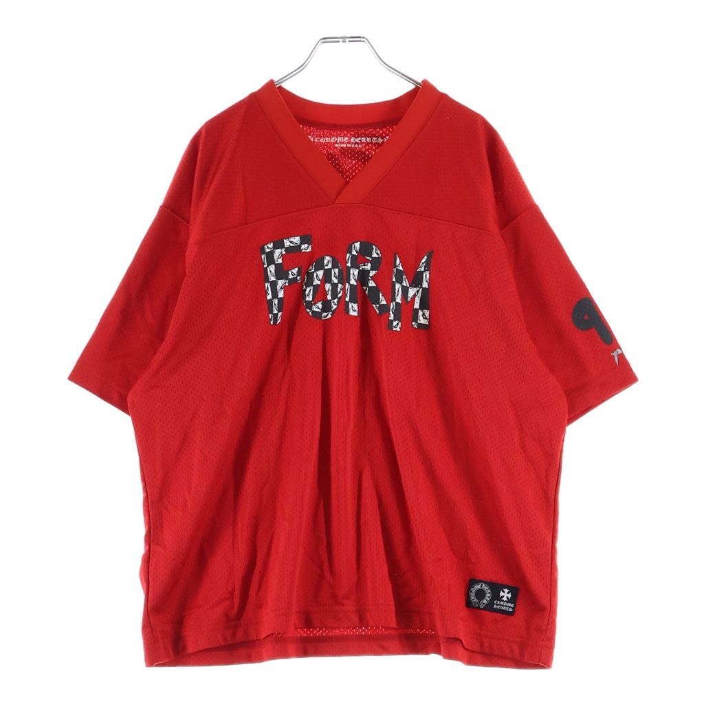 CHROME HEARTS (クロムハーツ) PPO FORM TEAM MESH WARM UP JERSEY TEE MATTY BOYプリントメッシュTシャツ レッド