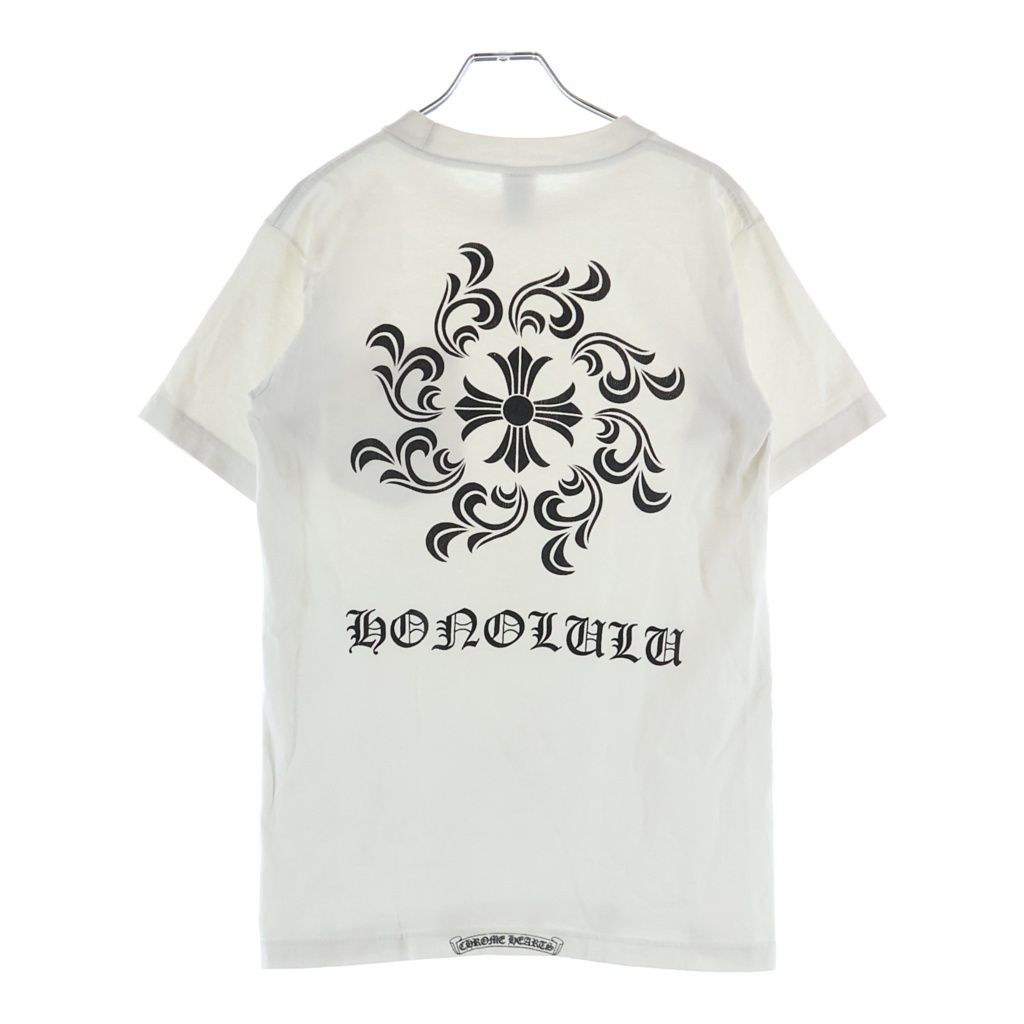 CHROME HEARTS (クロムハーツ) OLD Honolulu CHプラス TEE オールド ホノルル限定 バッグCHプラス Tシャツ カットソー ホワイト