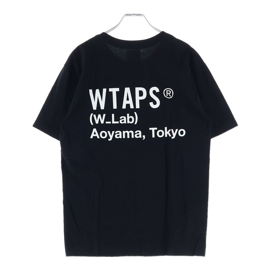 WTAPS (ダブルタップス) 22SS W_Lab Aoyama Tee 青山限定 ロゴプリント クルーネック 半袖Tシャツ カットソー ブラック