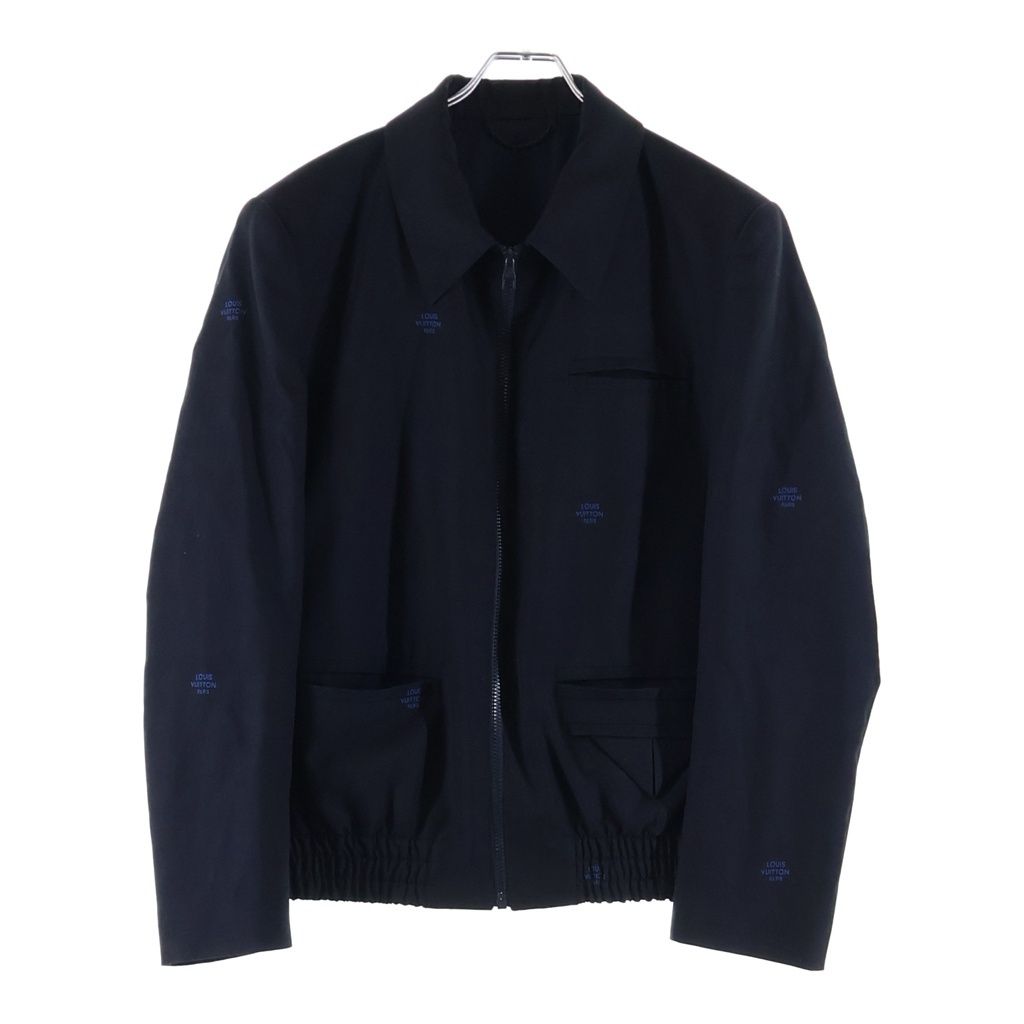 LOUIS VUITTON (ルイヴィトン) 22AW ダミエ ウール ジップジャケット スウィングトップ ブルゾン ブラック RM222F I50 HNFB1E